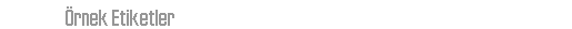 �rnek Etiketler