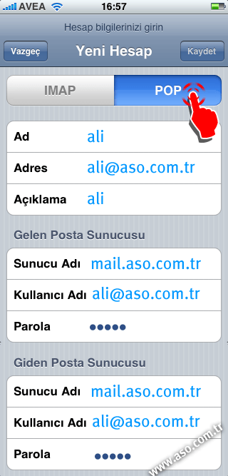 iphone mail setting