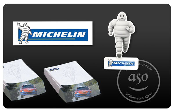 Michelin, küp bloknot, özel çıkartma, oto kokuları