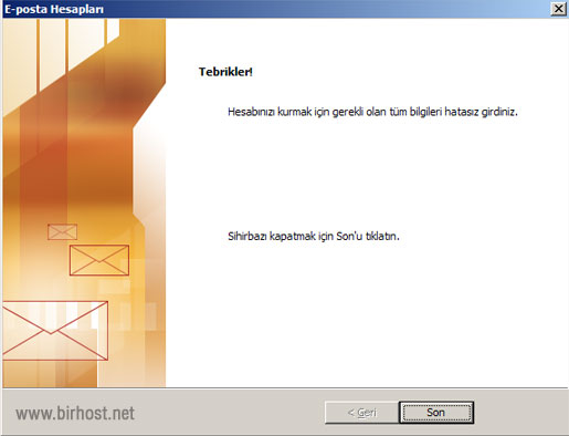 Outlook 2003 e-mail setup