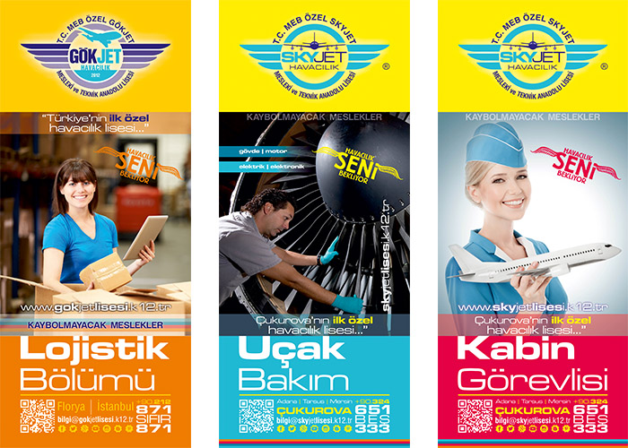 rollup afiş poster gök jet anadolu meslek lisesi