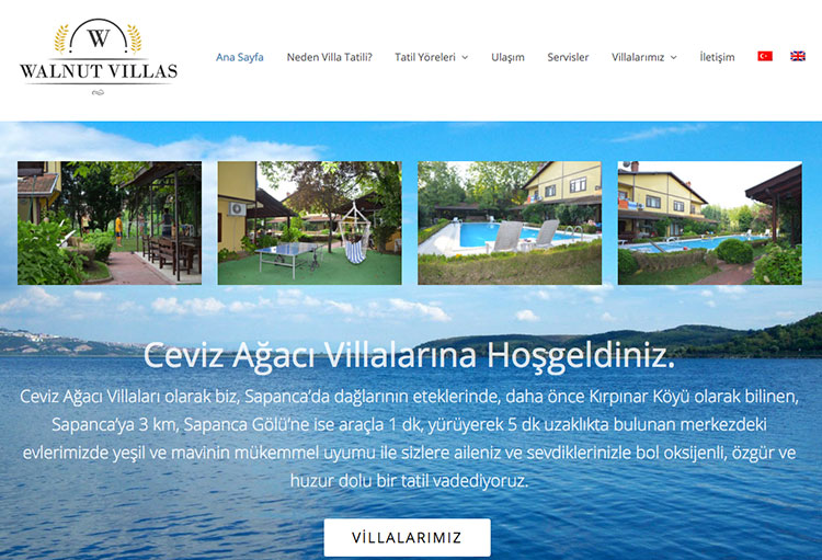 Walnut Villas Web Site Tasarımı