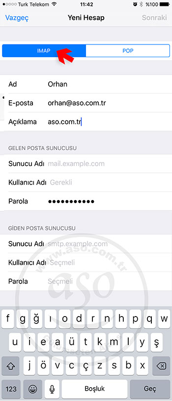iphone mail setting