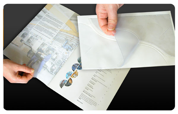 Self-adhesive file pocket is an extremely practical product for making pockets for products such as catalogs, brochures, files, folders.