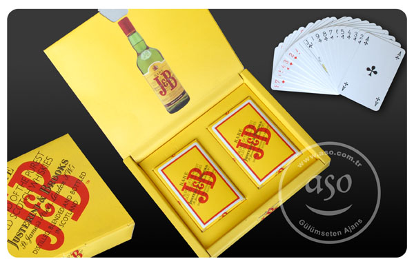 playing cards, J&B, promotion.