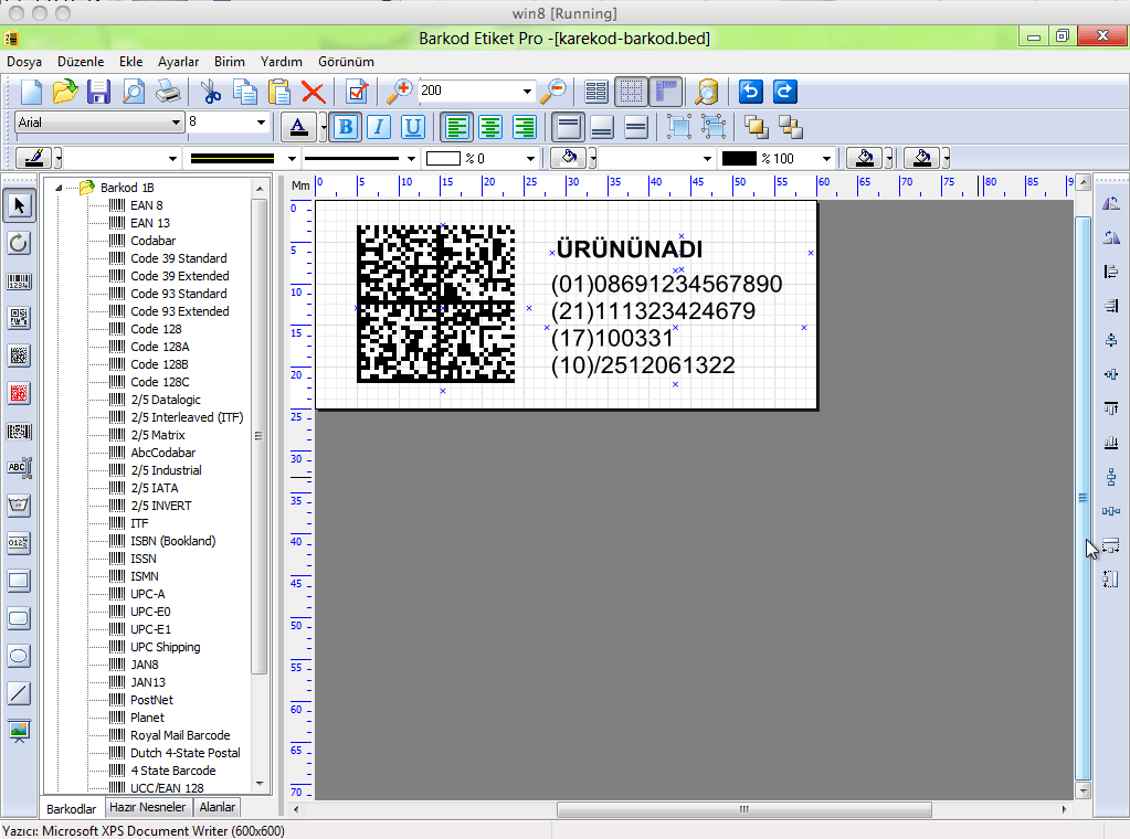 Karekod Barkod Etiket Programı