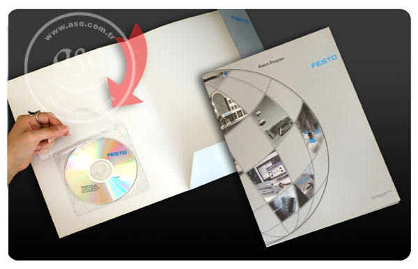 self-adhesive (sticker-sticker) cd-dvd envelope for file catalogs and brochures