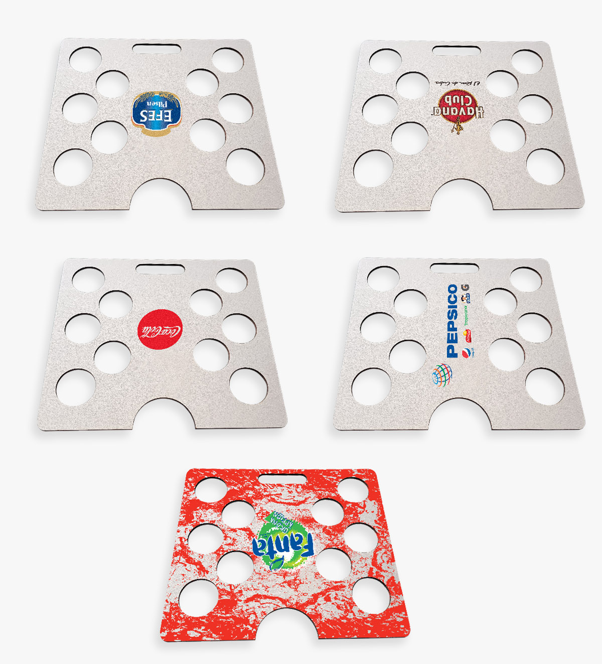 beverage tray logo printed