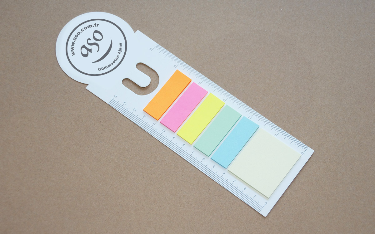 adhesive postit ruler