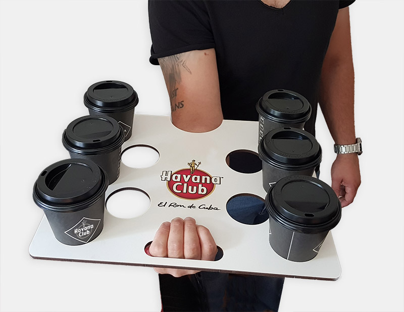 promotional printed beverage tray