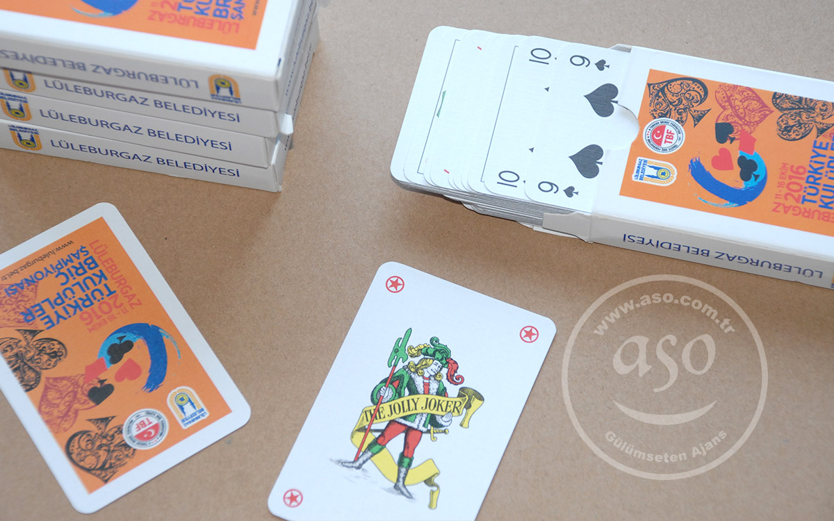 Logo printed promotional playing cards