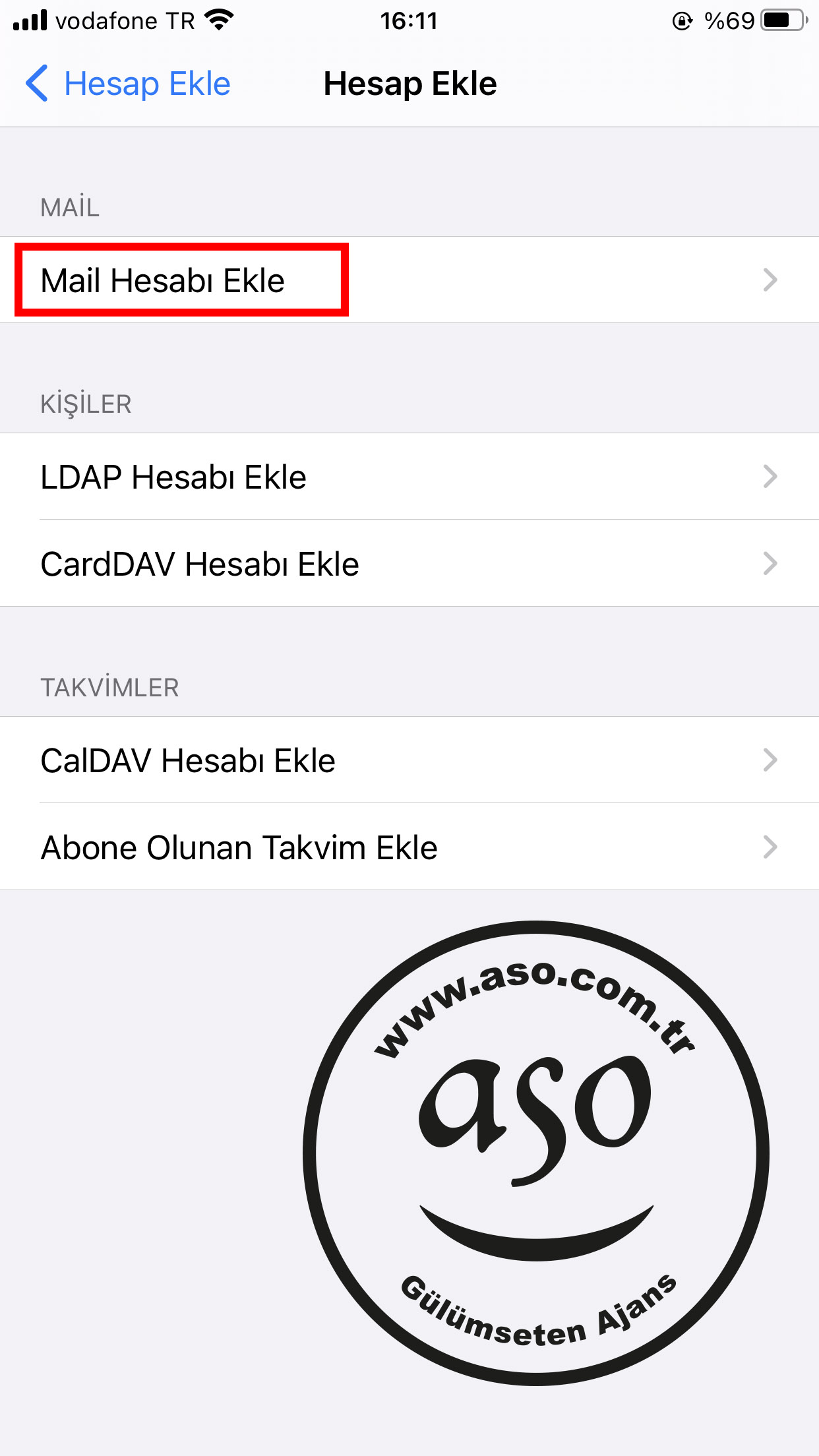 iphone email ayarları ios 14 eposta kurulum