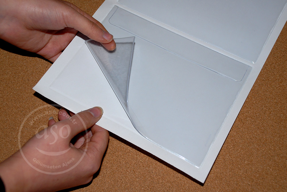 Self-Adhesive (Sticker) Transparent File Pocket
