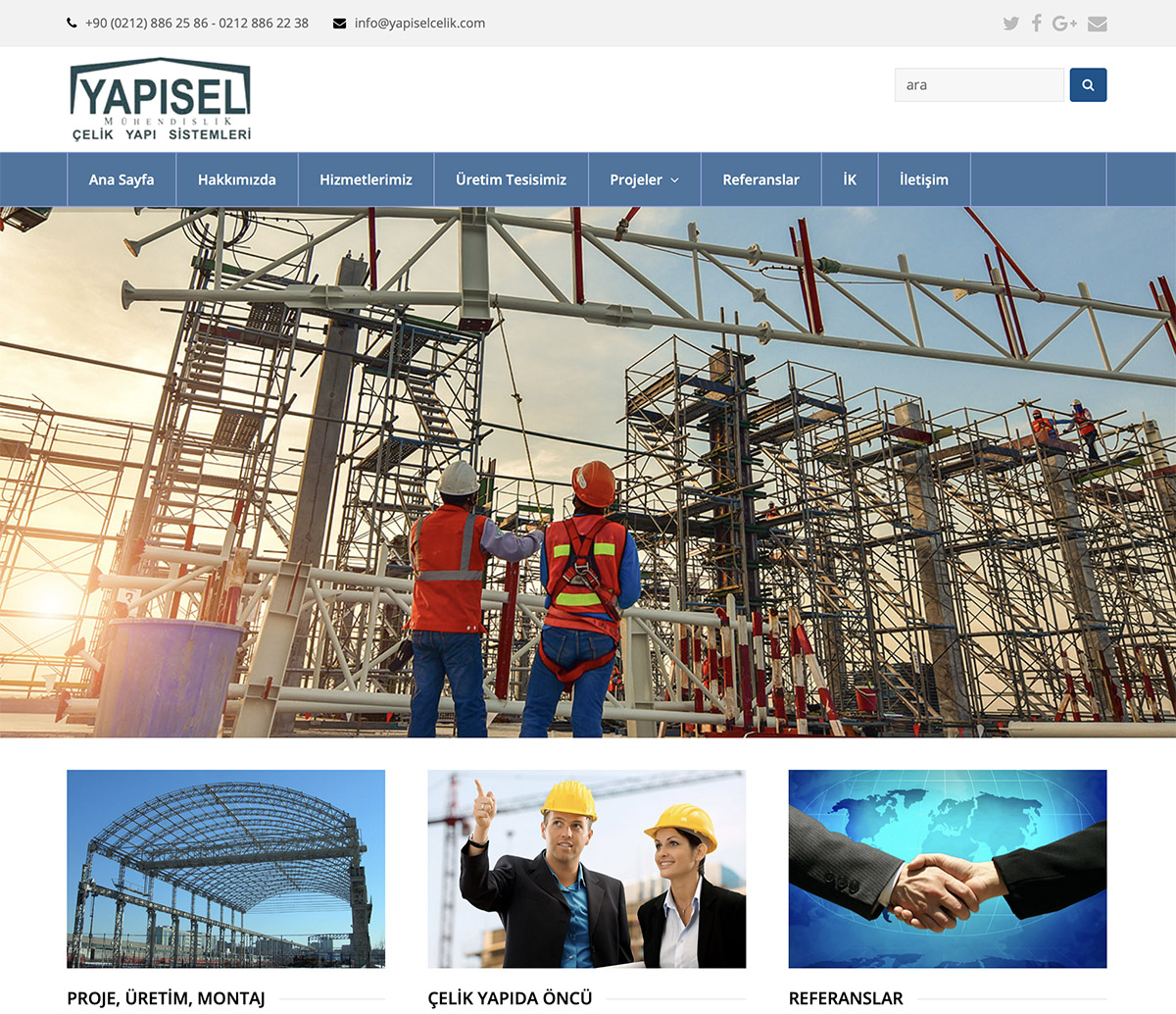 Web Sitesi Tasarımı (Yapısal Çelik Yapı Sistemleri)