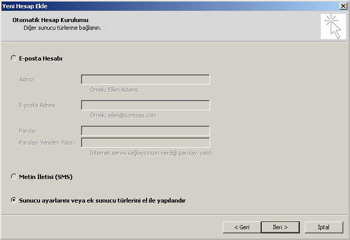 Outlook 2010 e-mail setup