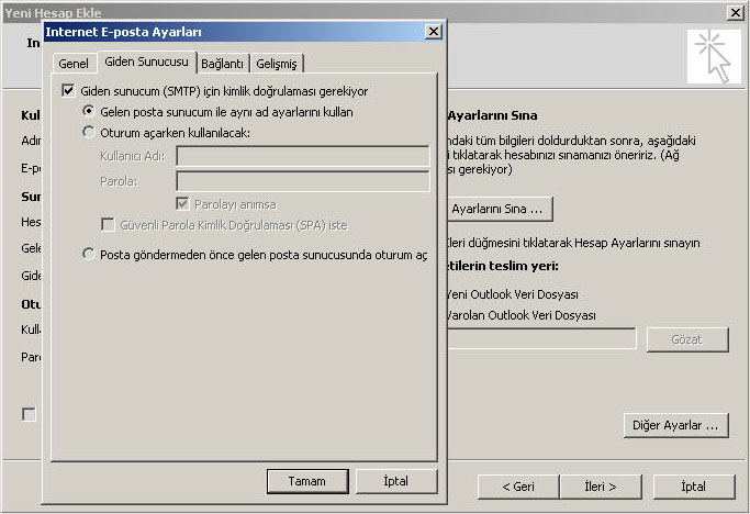 Outlook 2010 e-mail setup