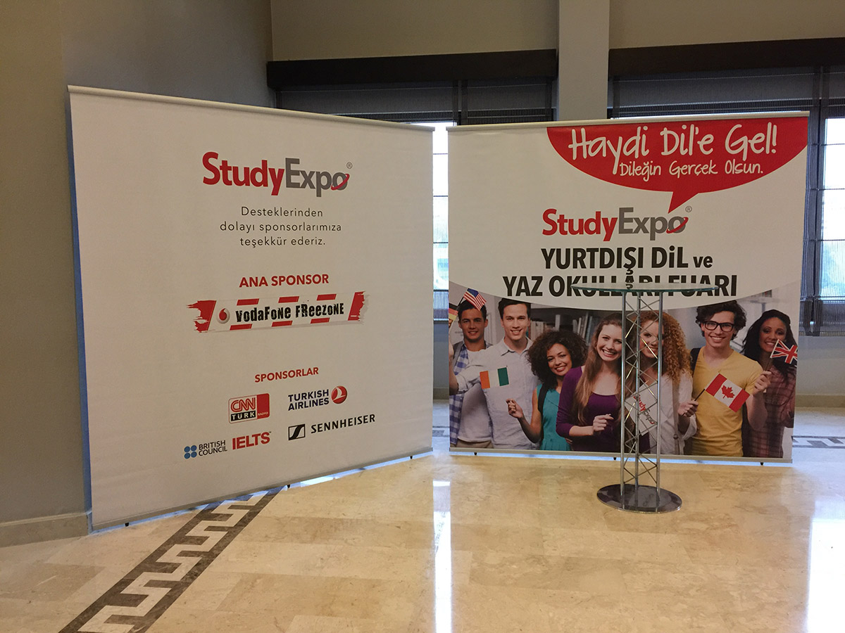 Banner Flama Rollup Baskıları Study Expo Fuarı