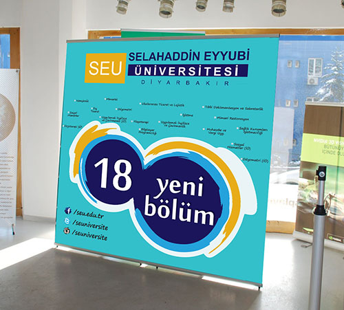 Backdrop (Quick Banner) Baskısı, Selahaddin Eyyubi Üniversitesi