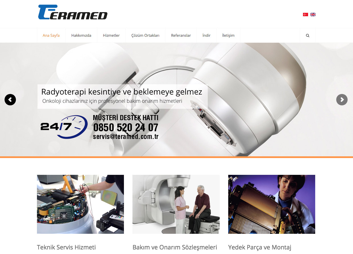 Teramed Web Sitesi Çalışması