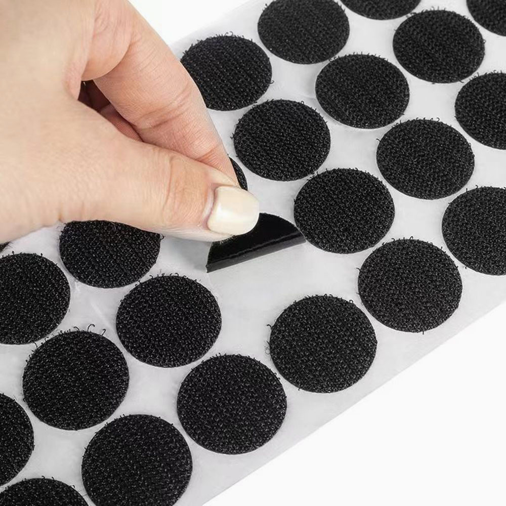 Round Velcro Tape, Adhesive Backing