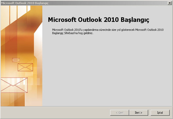 Outlook 2010 email kurulumu